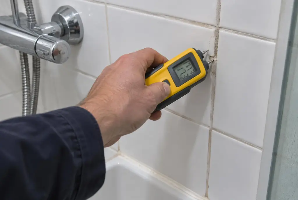 Lekdetectie Odijk – vochtmeter op badkamertegels bij de douche